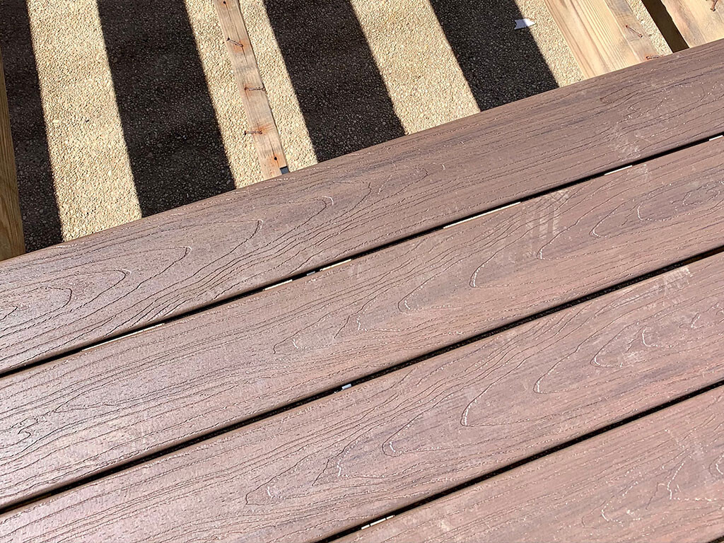 Deck boards made of recycled materials
